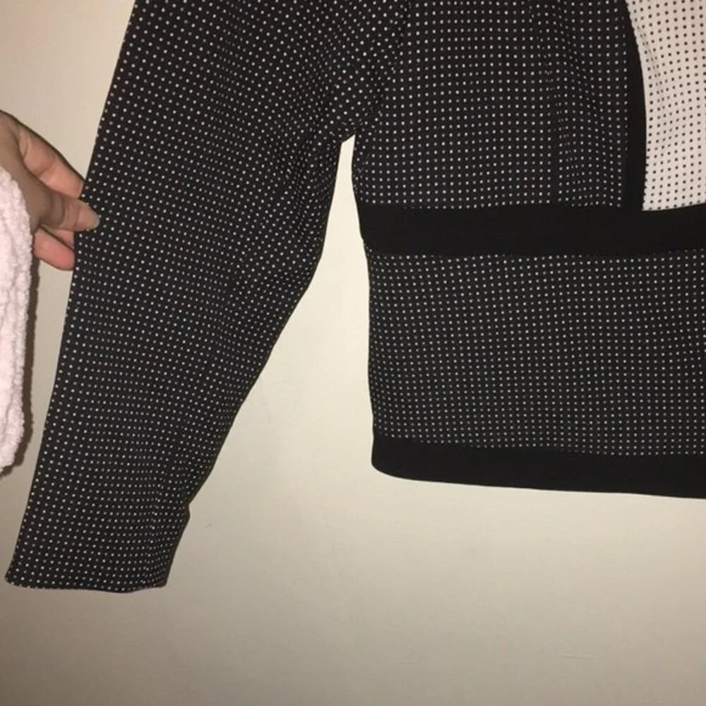 Calvin Klein Women's Zipper Jacket 14W Black & White